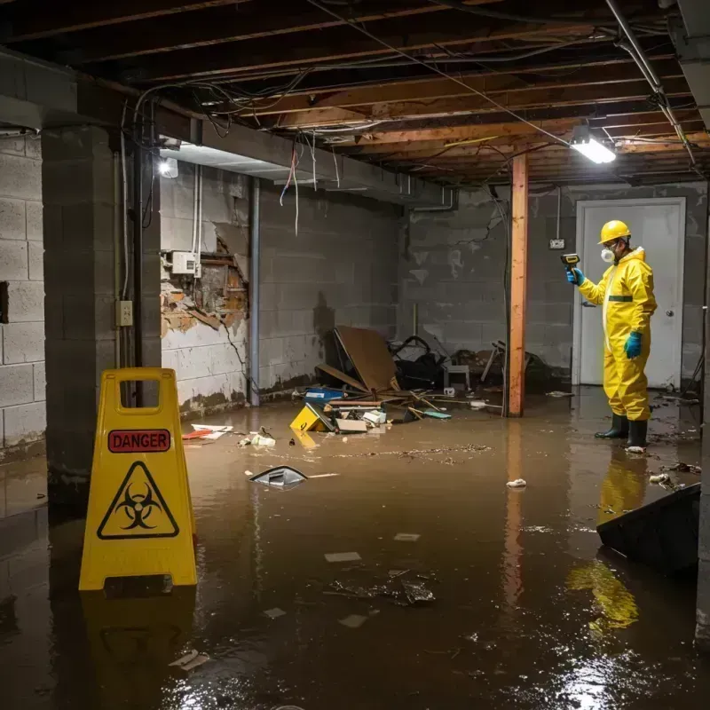 Flooded Basement Electrical Hazard in Ladue, MO Property